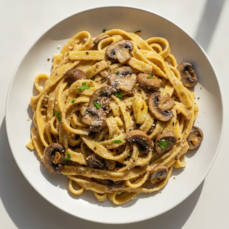 Truffle Mushroom Tagliatelle with Parmesan