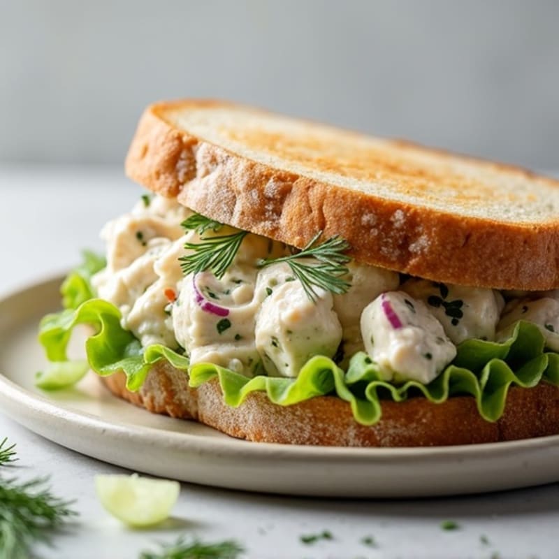 Creamy Dill Chicken Salad Sandwich