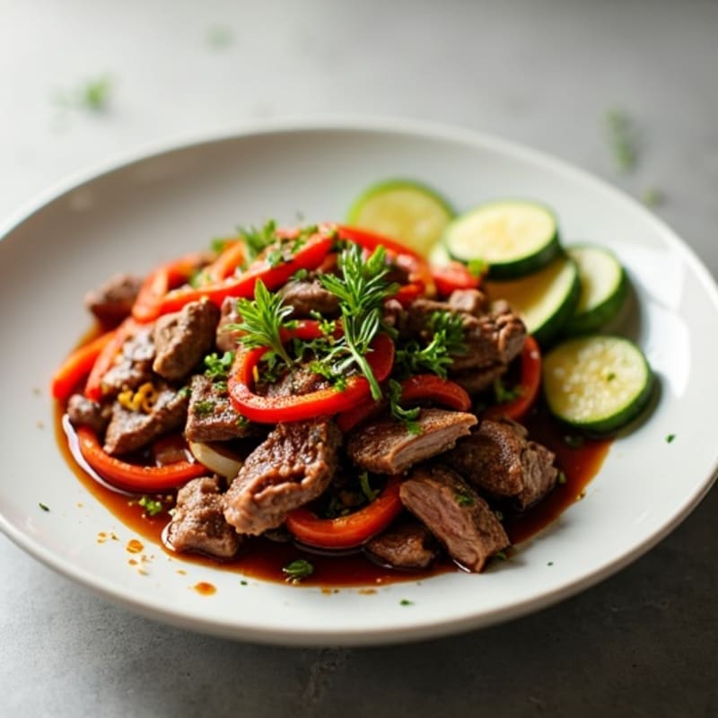 Lean Beef Bulgogi with Sautéed Vegetables