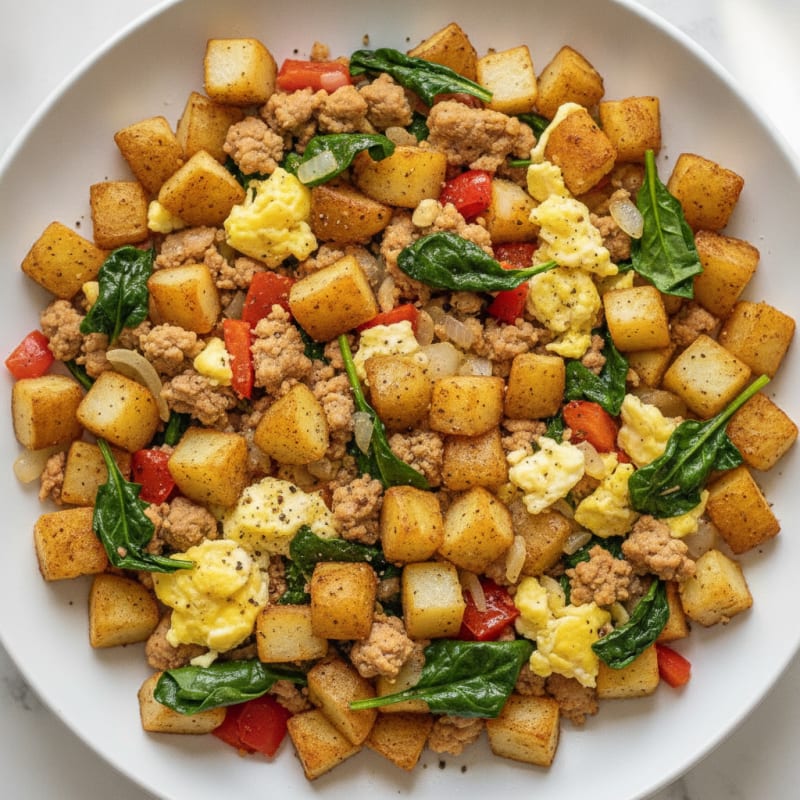 Loaded Egg and Potato Breakfast Skillet