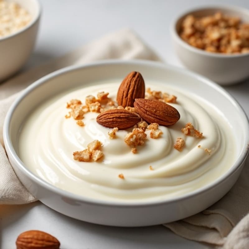 Creamy Greek Yogurt Protein Pudding with Almonds