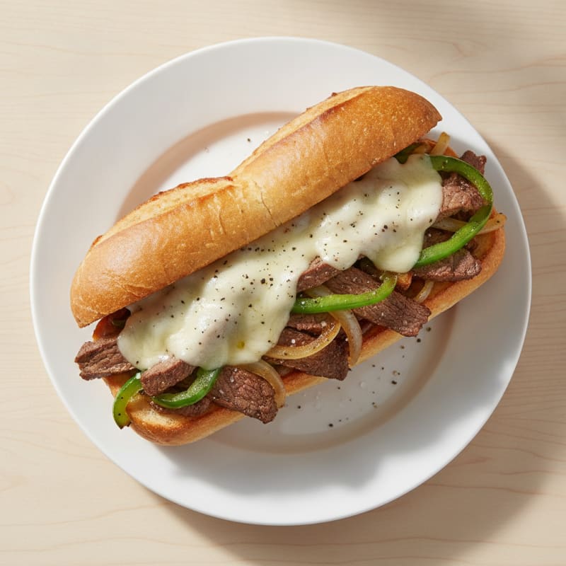 Classic Philly Cheesesteak Sandwich