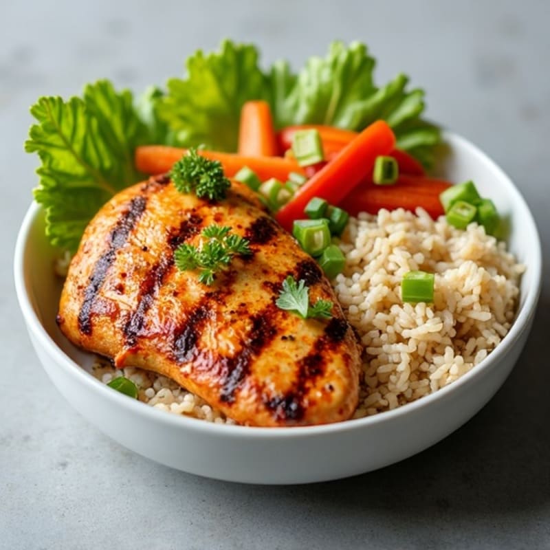Grilled Chicken with Crunchy Cabbage Slaw and Tamari Dressing
