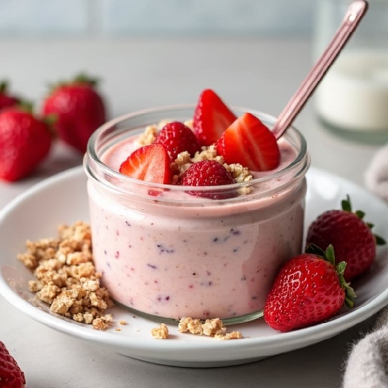 Creamy Strawberry Shortcake Overnight Oats