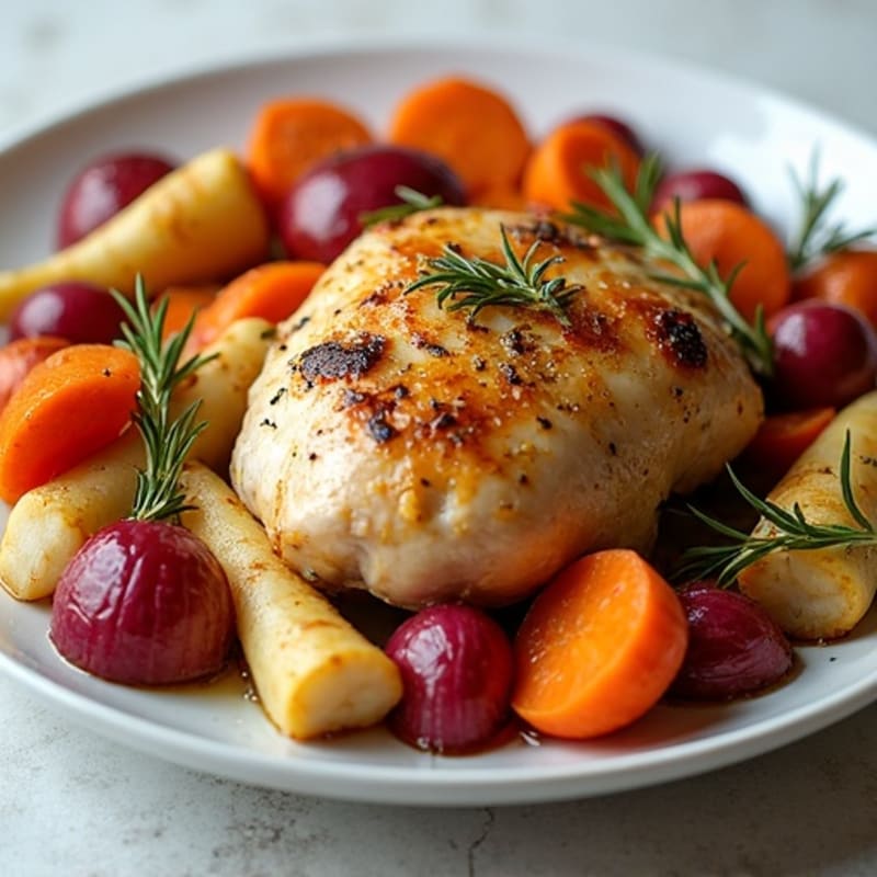 Sheet Pan Herb-Roasted Chicken and Root Vegetables