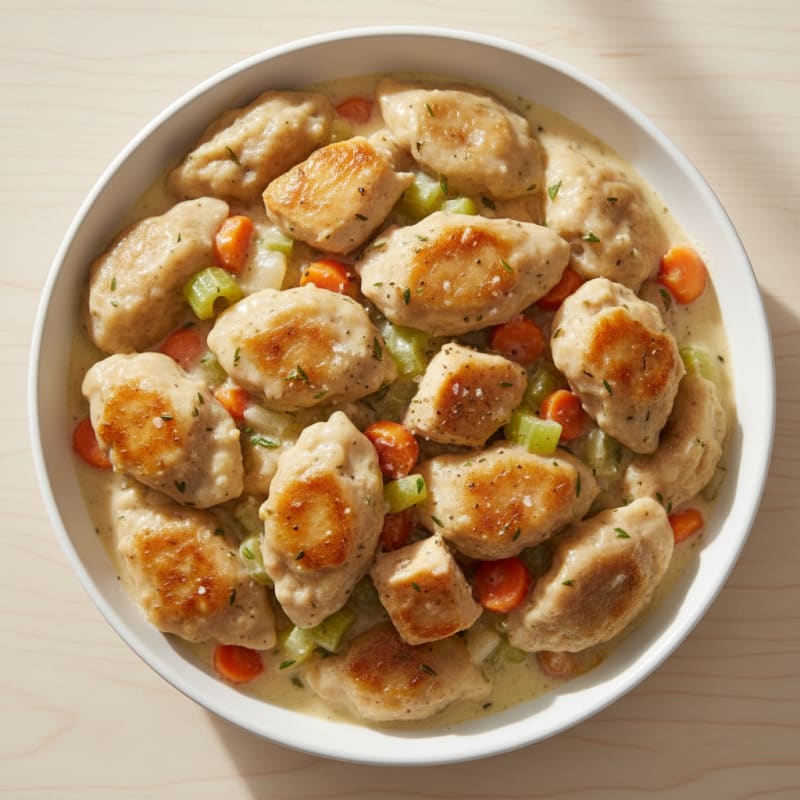 Creamy Herb Chicken and Tender Dumplings