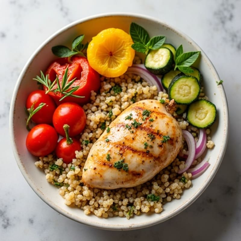 Fresh Herb-Roasted Chicken and Vegetable Bowl
