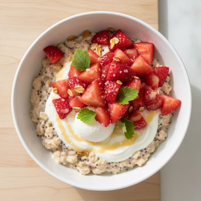 Strawberry Shortcake Overnight Oats