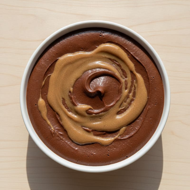 Silky Chocolate Protein Pudding with Almond Butter Swirl