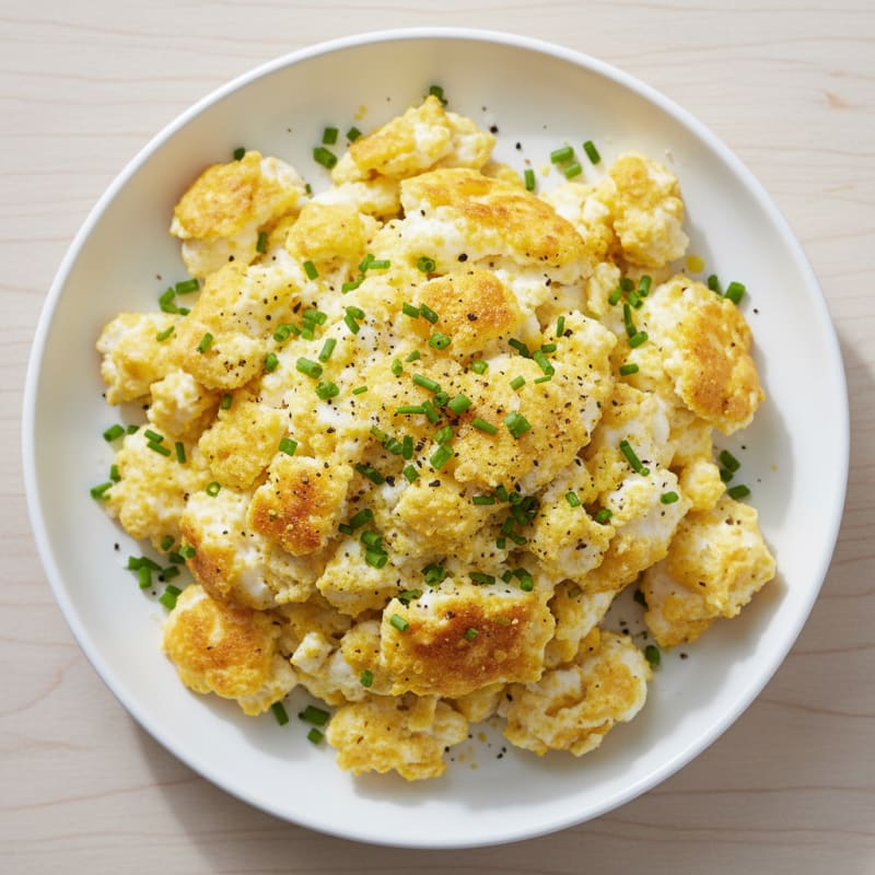 Quick Pan-Fried Savory Egg White Scramble