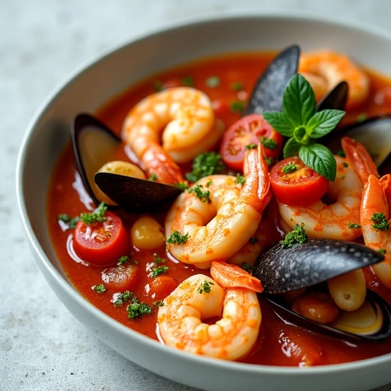 Hearty Seafood and Fresh Tomato-Herb Stew