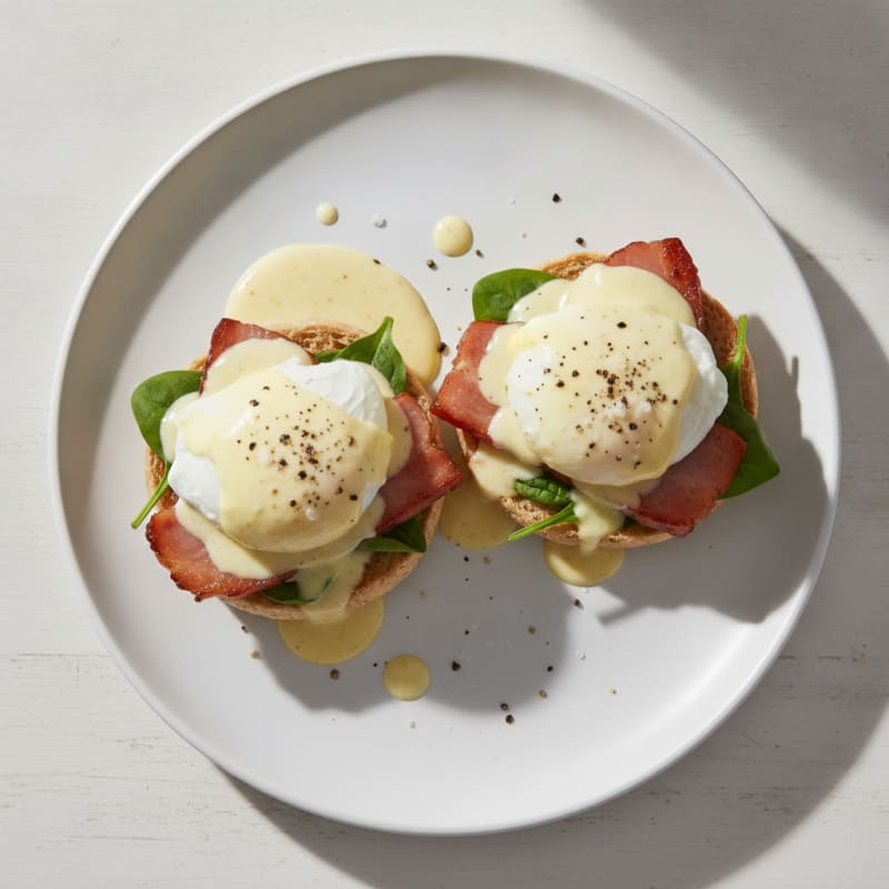 Eggs Benedict with Toasted English Muffins