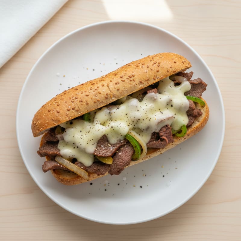 Classic Philly Cheesesteak Sandwich