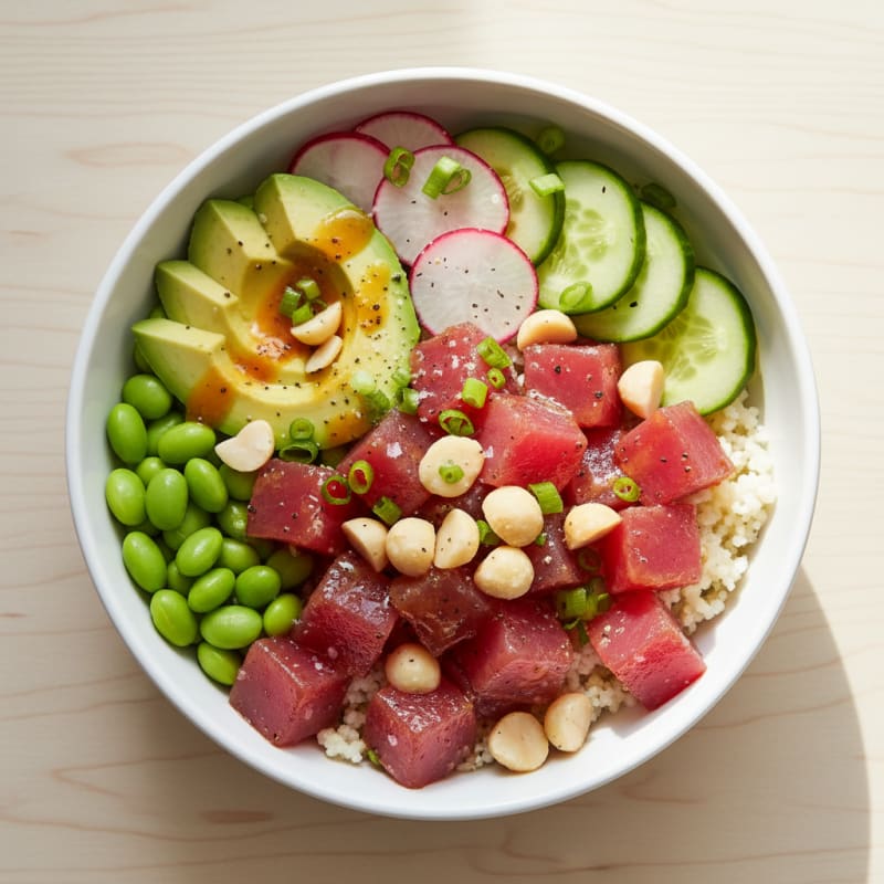 Zesty Hawaiian Tuna Poke Bowl
