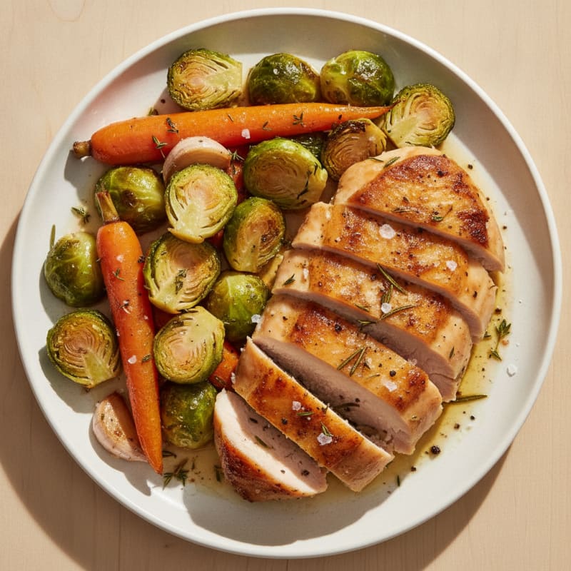Herb-Roasted Chicken with Roasted Vegetables