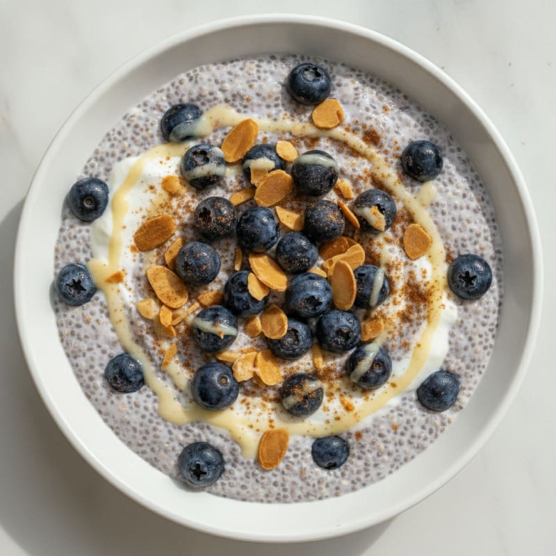 Blueberry Almond Chia Pudding