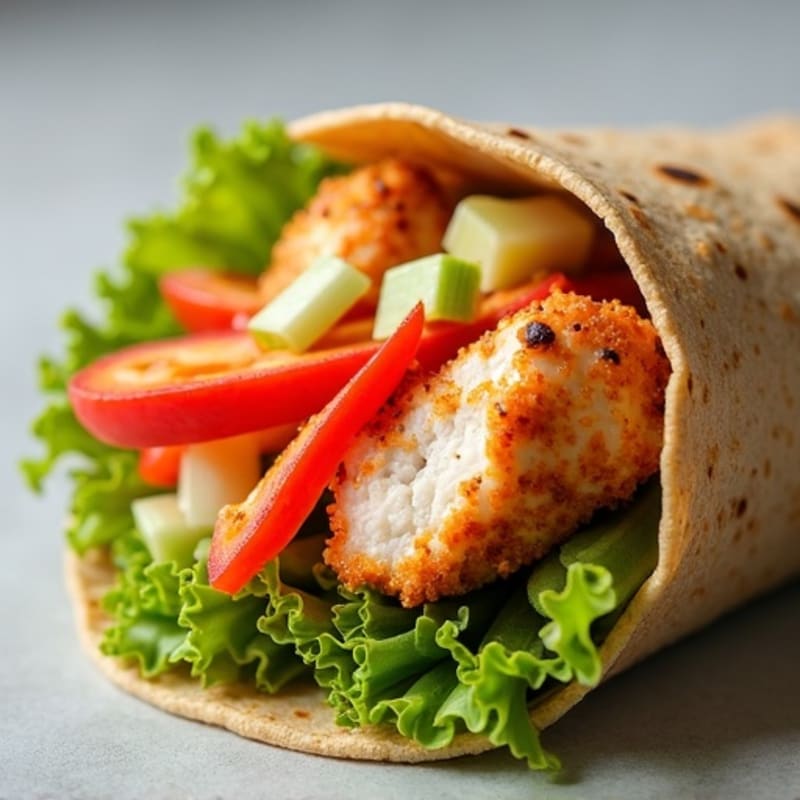 Crispy Buffalo Ranch Chicken Whole Wheat Wrap