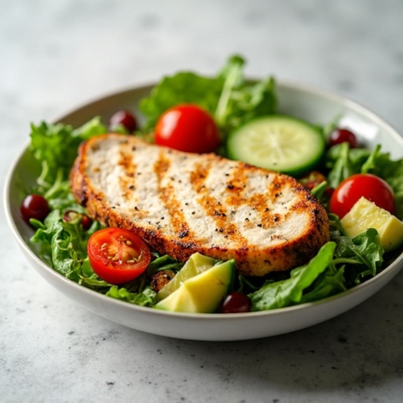 Grilled Turkey Breast Salad with Mixed Greens