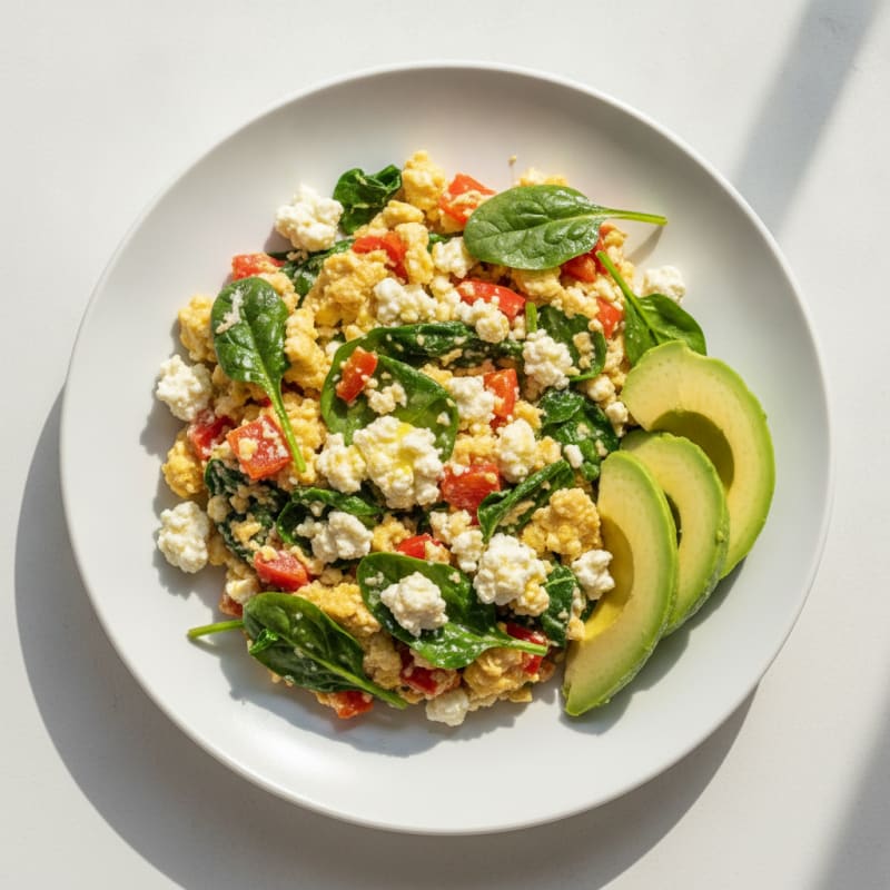 Egg and Cottage Cheese Veggie Scramble