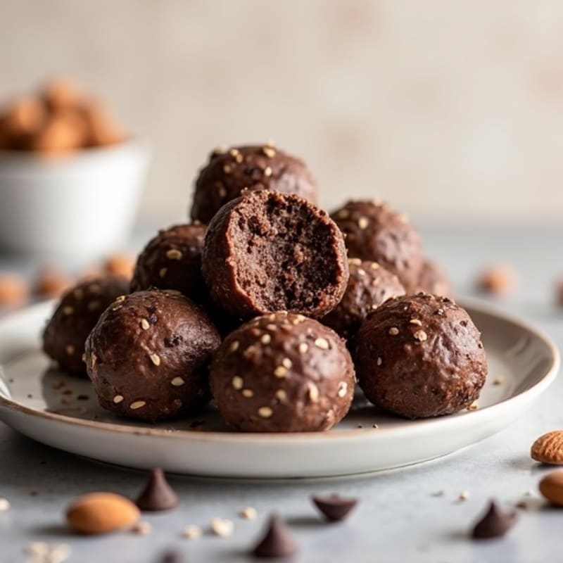 No-Bake Dark Chocolate Almond Energy Bites