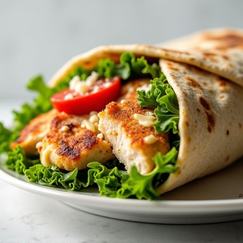 Crispy Grilled Chicken Caesar Wrap