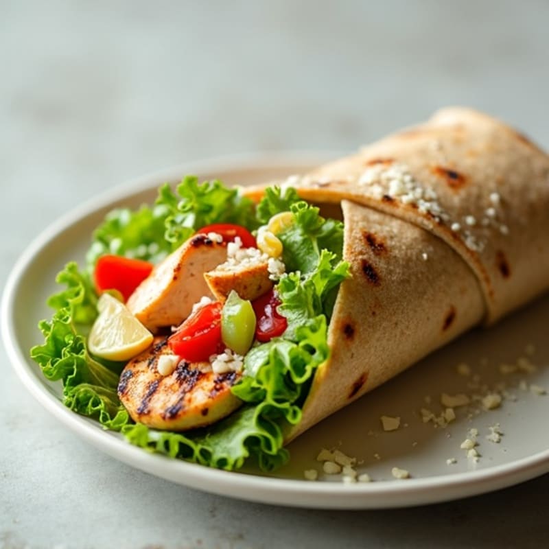 Healthy Chicken Caesar Wrap