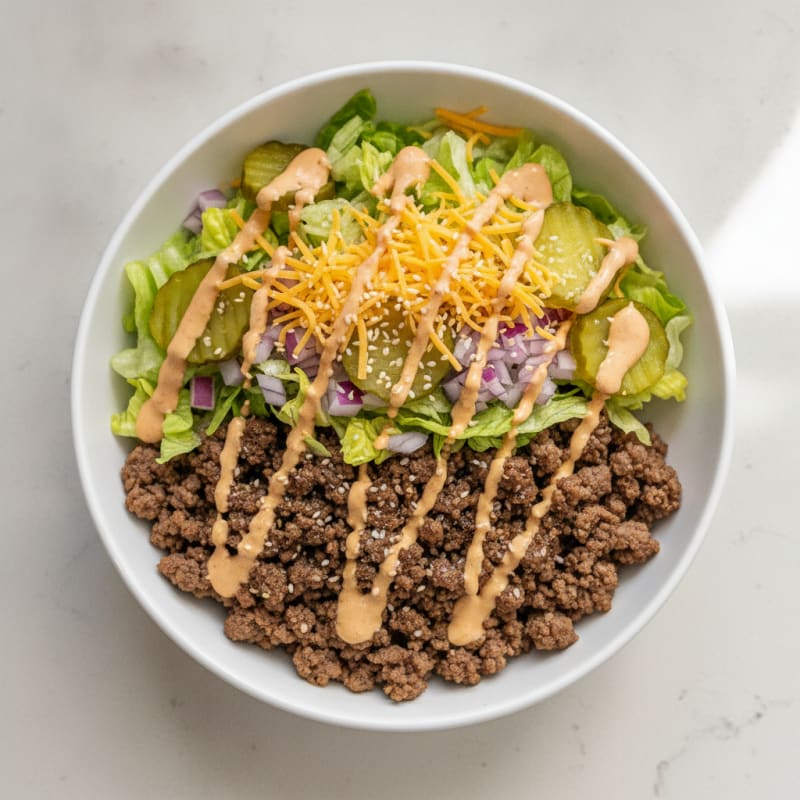 Protein-Packed Big Mac Bowl