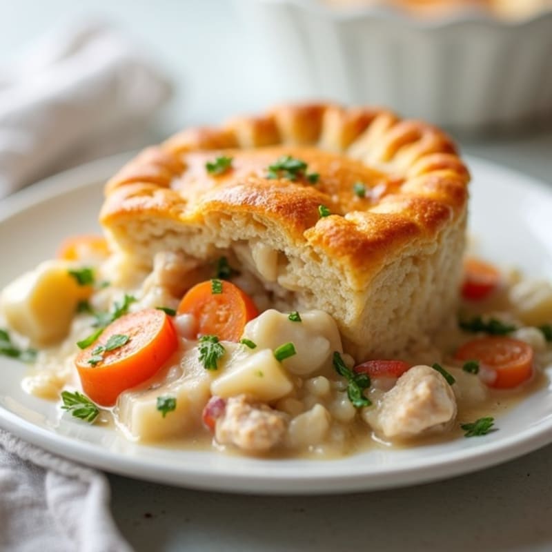 Lightened-Up Creamy Chicken and Root Vegetable Pot Pie