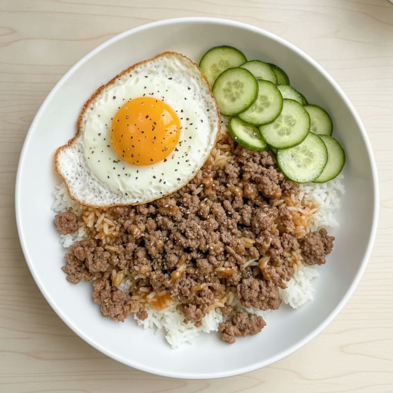 Savory Ground Beef and Rice Bowl