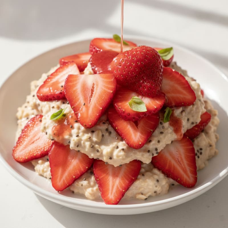 Strawberry Shortcake Overnight Oats