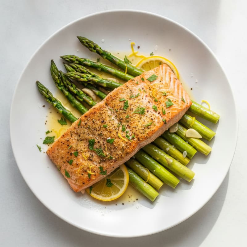 Lemon-Herb Roasted Salmon with Asparagus