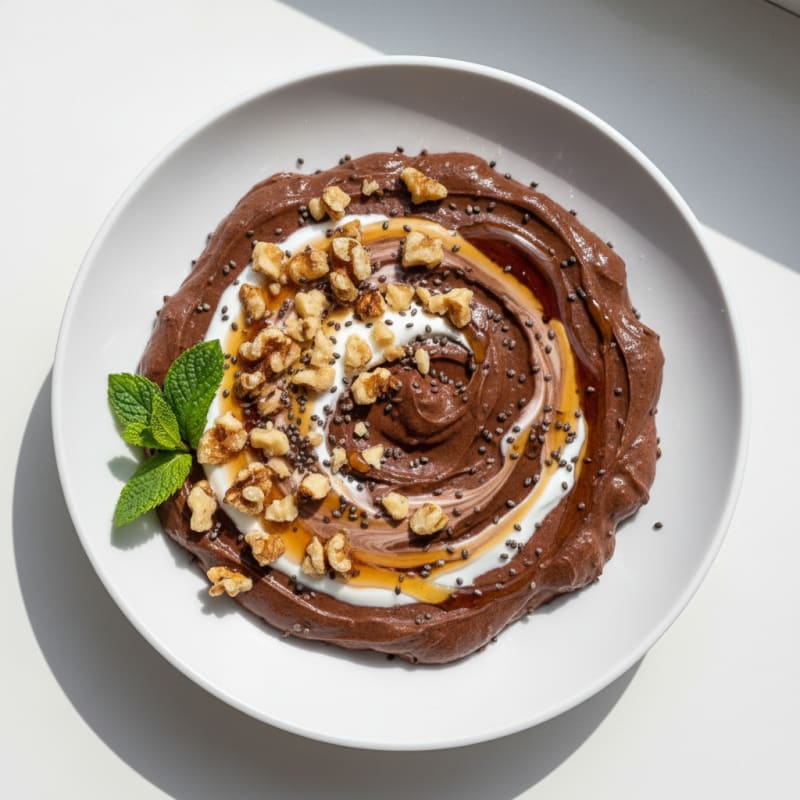 Creamy Chocolate Protein Mousse with Chia Seeds
