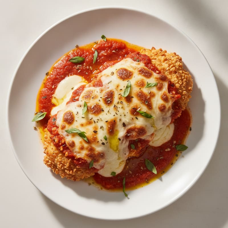 Crispy Chicken Parmesan with Marinara