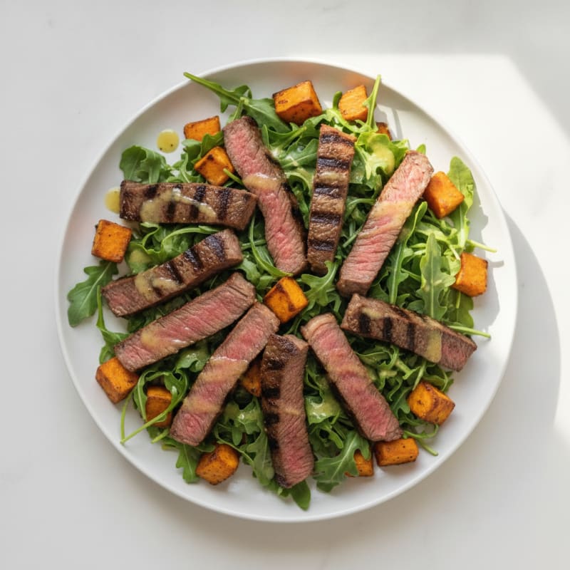 Grilled Steak and Roasted Sweet Potato Salad