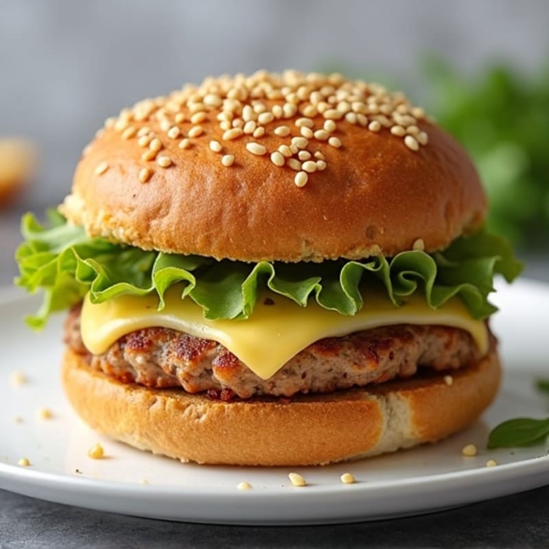 Crispy Baked Mozzarella-Stuffed Turkey Burger