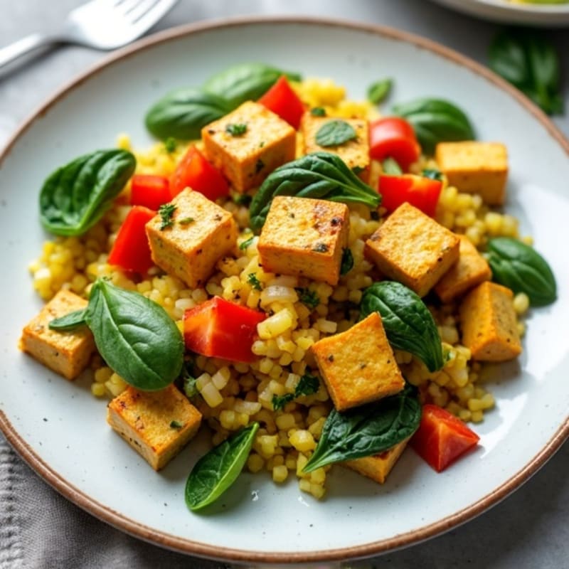 Savory Tofu Scramble with Fresh Vegetables