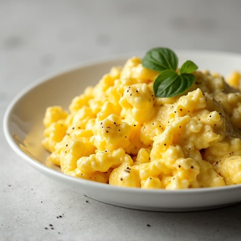 Creamy Cottage Cheese and Scrambled Eggs