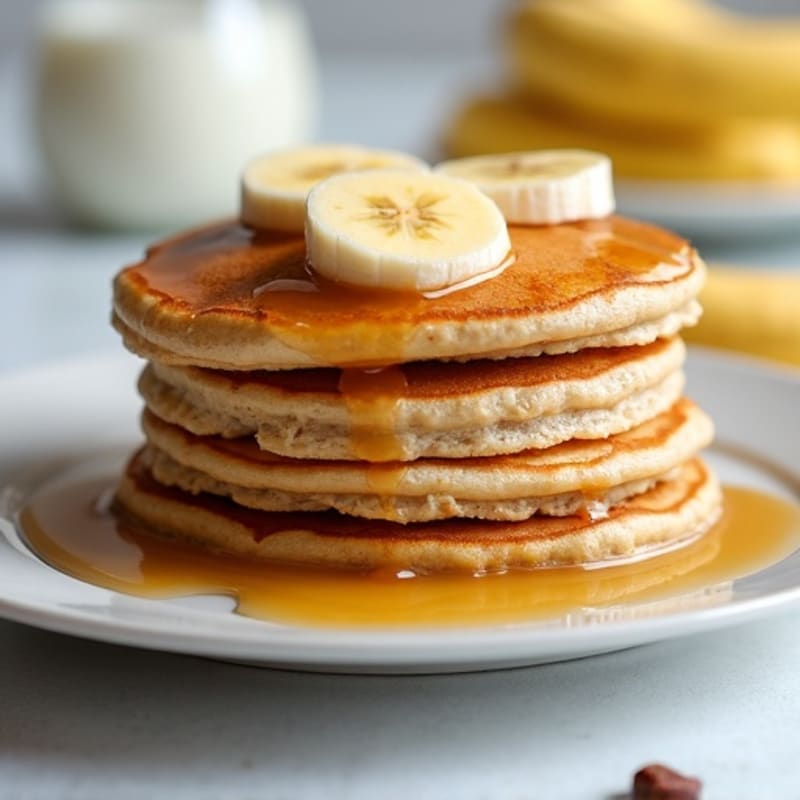 Fluffy Whole Wheat Banana Pancakes