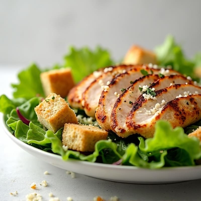 Grilled Chicken and Crispy Romaine Caesar Salad