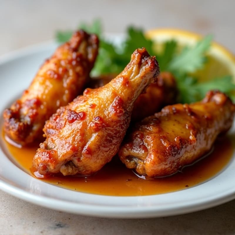 Crispy Honey Garlic Baked Chicken Wings