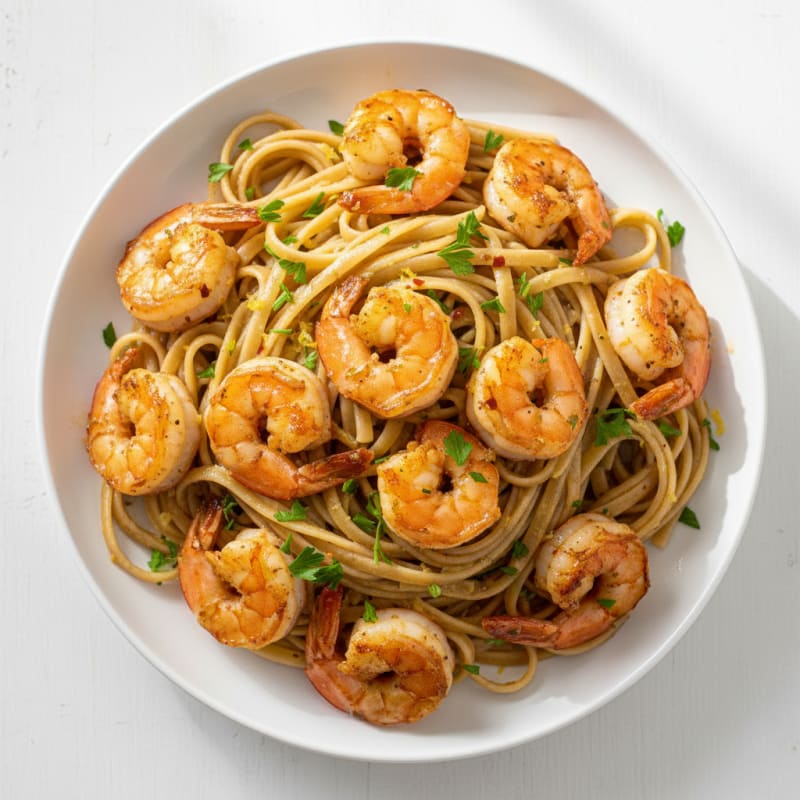 Garlic Butter Shrimp Scampi with Linguine