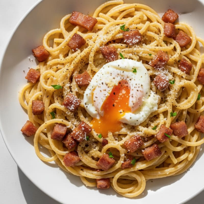 Classic Carbonara with Pancetta and Egg