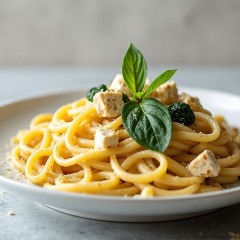 Healthy Creamy Cashew Alfredo Pasta