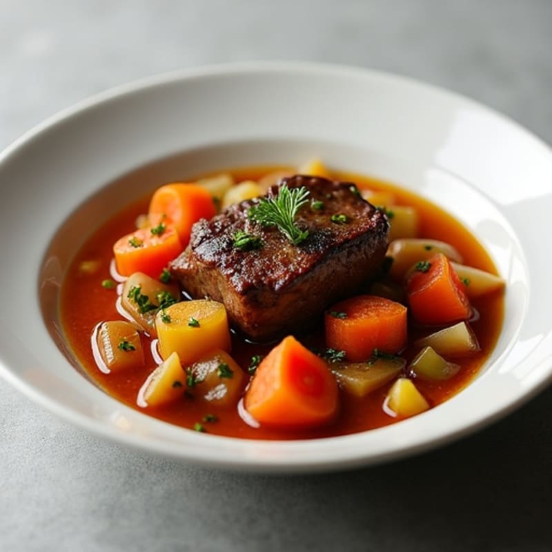 Tender Lamb Shank Stew with Hearty Vegetables