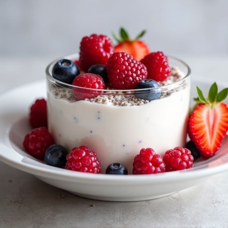 Silky Greek Yogurt Protein Mousse with Berries