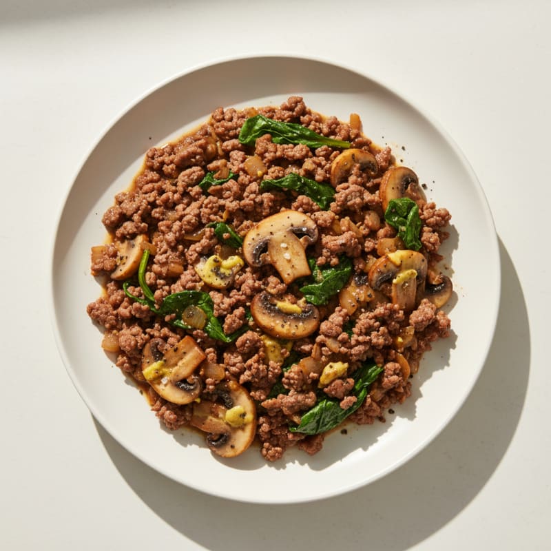 Savory Ground Beef and Mushroom Skillet