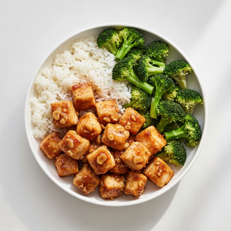 Crispy Honey-Garlic Chicken Bowls