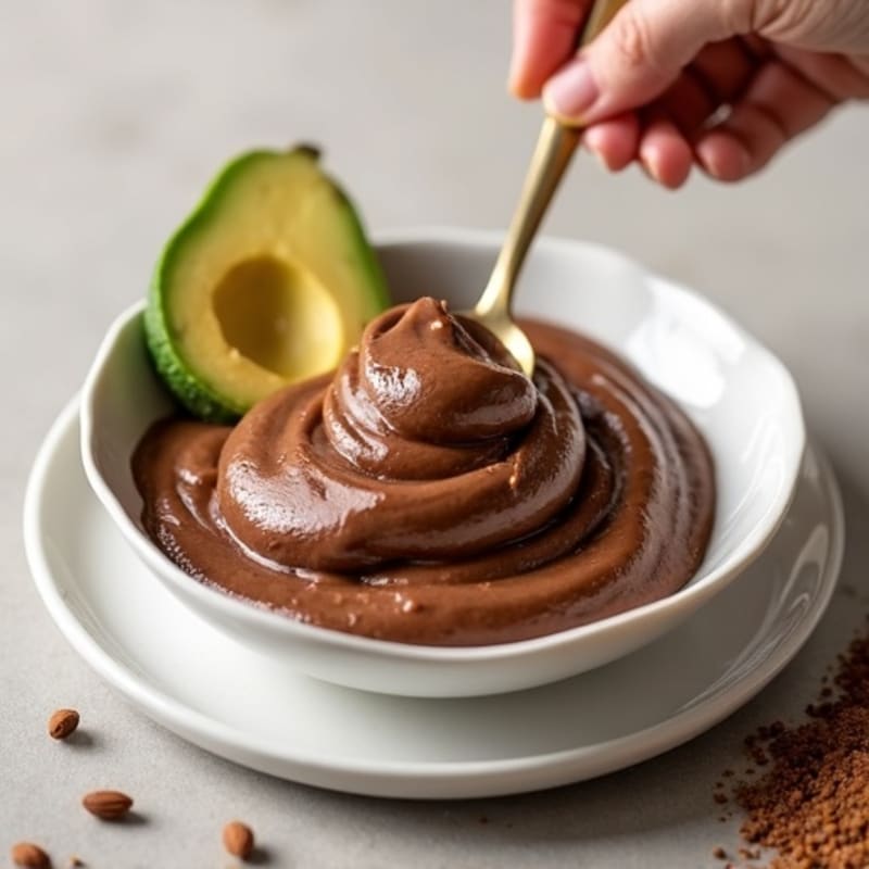 Silky Chocolate Protein Pudding with Almond Butter