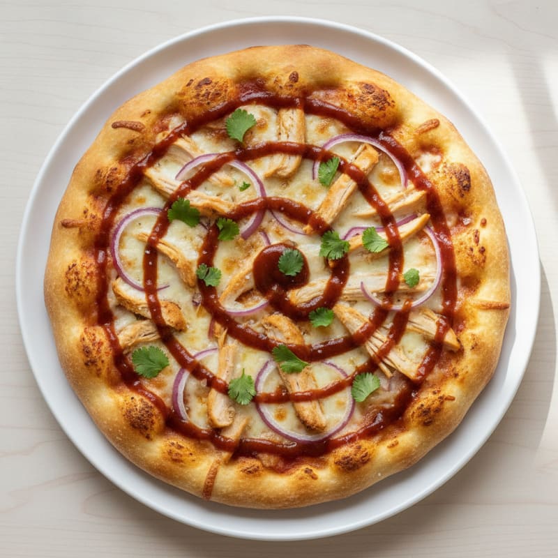 High-Protein BBQ Chicken Pizza with Red Onion
