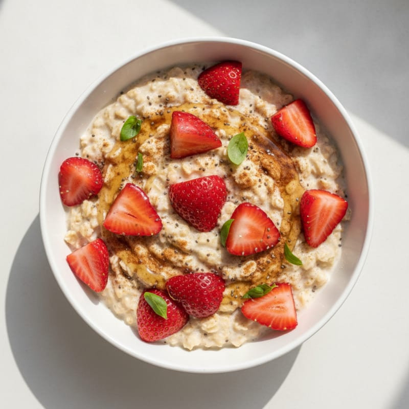 Strawberry Shortcake Overnight Oats